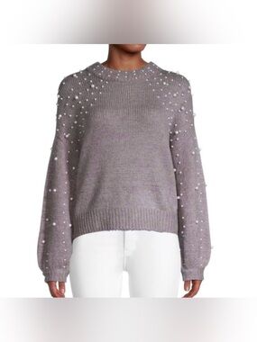 Cliché Grey Pearl Sweater Size Medium
